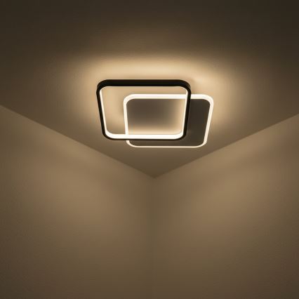 Brilagi - Dimeriuojamas LED lubų šviestuvas FLARE LED/43W/230V 3000-6000K 39,5x45 cm balta/juoda + su nuotoliniu pultu