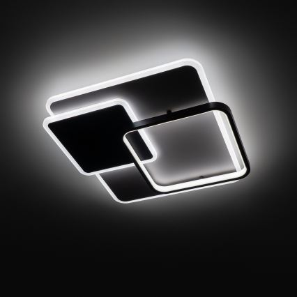 Brilagi - Dimeriuojamas LED lubų šviestuvas FLARE LED/64W/230V 3000-6000K 45x45 cm balta/juoda + su nuotoliniu valdymu