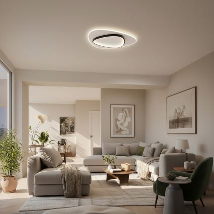 Brilagi - Dimeriuojamas LED lubų šviestuvas FLARE LED/70W/230V 3000-6000K 55x55 cm baltas/juodas + nuotolinis valdymas