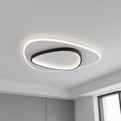Brilagi - Dimeriuojamas LED lubų šviestuvas FLARE LED/70W/230V 3000-6000K 55x55 cm baltas/juodas + nuotolinis valdymas