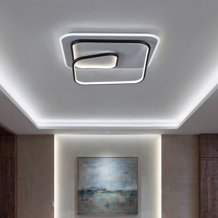 BRILAGI - Dimeriuojamas LED lubinis šviestuvas FLARE LED/81W/230V 3000-6000K 50x50 cm balta/juoda + nuotolinis valdymas