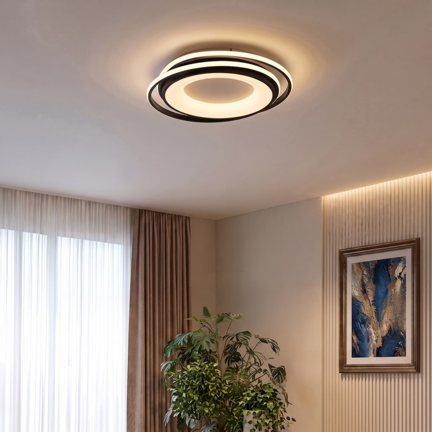 BRILAGI - dimeriuojamas LED lubų šviestuvas FLARE LED/84W/230V 3000-6000K 47x51 cm juodas + nuotolinio valdymo pultas