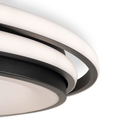 BRILAGI - dimeriuojamas LED lubų šviestuvas FLARE LED/84W/230V 3000-6000K 47x51 cm juodas + nuotolinio valdymo pultas
