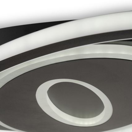 BRILAGI - reguliuojamas LED lubinis šviestuvas IRIS LED/78W/230V 3000-6000K 37x49 cm juodas + nuotolinis valdymas