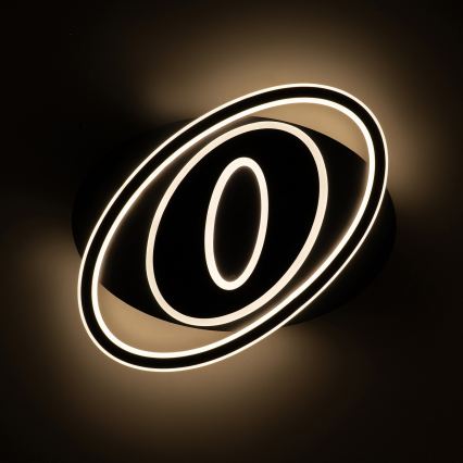 BRILAGI - reguliuojamas LED lubinis šviestuvas IRIS LED/78W/230V 3000-6000K 37x49 cm juodas + nuotolinis valdymas