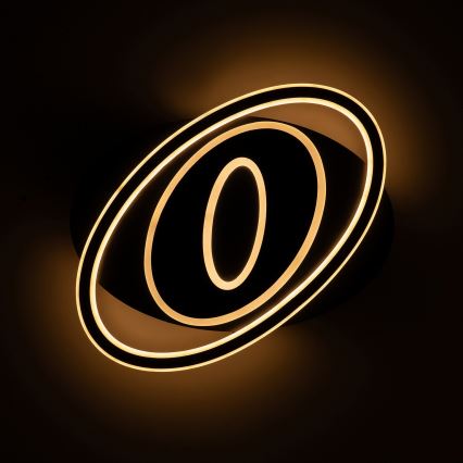 BRILAGI - reguliuojamas LED lubinis šviestuvas IRIS LED/78W/230V 3000-6000K 37x49 cm juodas + nuotolinis valdymas