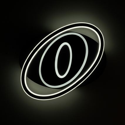 BRILAGI - reguliuojamas LED lubinis šviestuvas IRIS LED/78W/230V 3000-6000K 37x49 cm juodas + nuotolinis valdymas