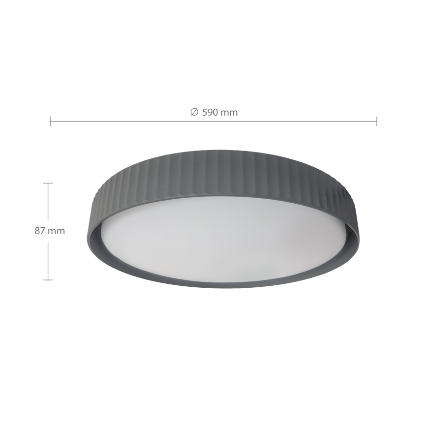 Brilagi - reguliuojamas LED lubų šviestuvas LUCIA LED/60W/230V 3000–6500K skersmuo 59 cm pilkas + su nuotolinio valdymo pultu