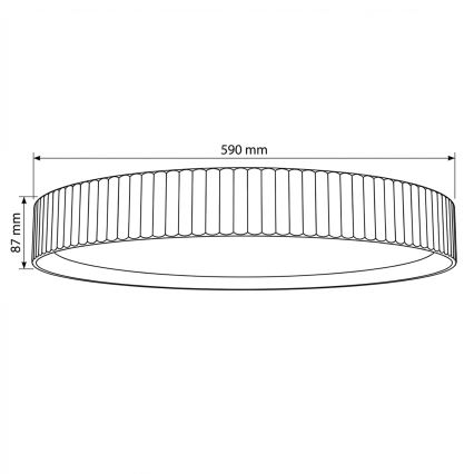 Brilagi - reguliuojamas LED lubų šviestuvas LUCIA LED/60W/230V 3000–6500K skersmuo 59 cm pilkas + su nuotolinio valdymo pultu