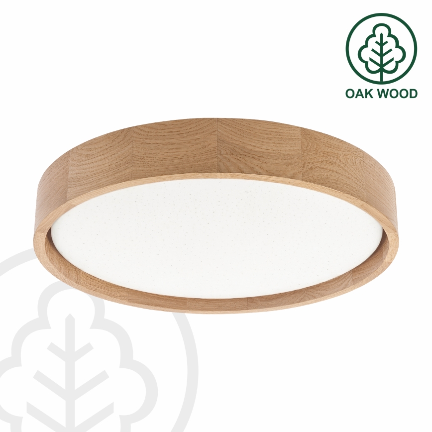 Brilagi - Dimeriuojamas LED lubų šviestuvas MANAROLA SMART STARS LED/24W/230V 3000-6000K Wi-Fi Tuya Beacon skersmuo 41 cm, ąžuolas + nuotolinis valdymas