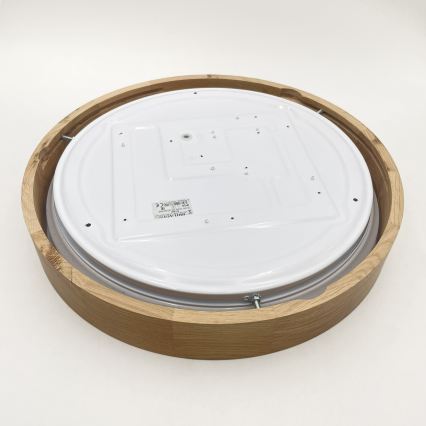 Brilagi - Dimeriuojamas LED lubų šviestuvas MANAROLA SMART STARS LED/24W/230V 3000-6000K Wi-Fi Tuya Beacon skersmuo 41 cm, ąžuolas + nuotolinis valdymas