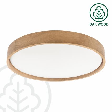 Brilagi - LED reguliuojamas lubinis šviestuvas MANAROLA SMART LED/36W/230V 3000-6000K Wi-Fi Tuya Beacon skersmuo 51 cm ąžuolas + su nuotolinio valdymo pulteliu