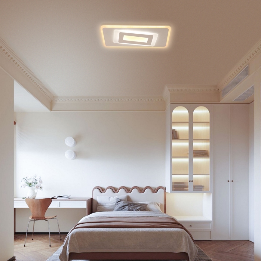 Brilagi - reguliuojamas LED lubinis šviestuvas MODERN LED/51W/230V 3000-6000K 20x40 cm + nuotolinio valdymo pultas