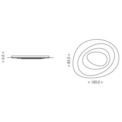 Brilagi - reguliuojamo ryškumo LED lubų šviestuvas MODERN MAXI LED/105W/230V 3000-6000K 83,5x1000 cm + nuotolinis valdymas