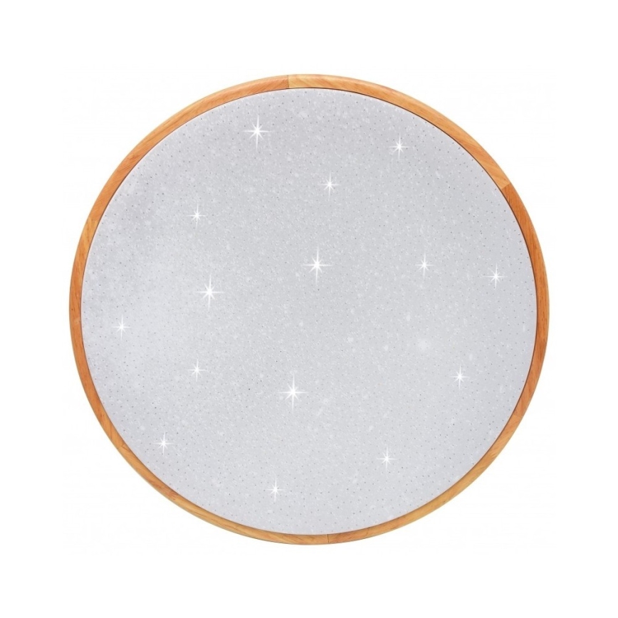 Brilagi - Reguliuojamas LED lubinis šviestuvas PINE LED/24W/230V, medinis, skersmuo 42 cm, 3000-6500K + nuotolinis valdymas