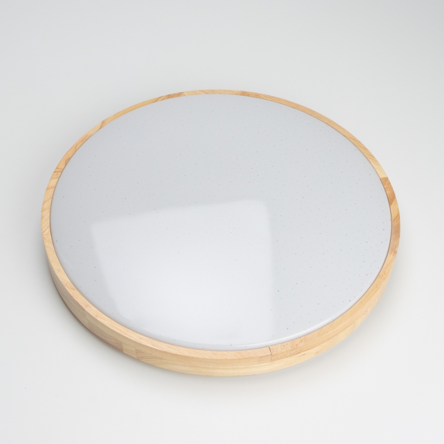 Brilagi - Reguliuojamas LED lubinis šviestuvas PINE LED/24W/230V, medinis, skersmuo 42 cm, 3000-6500K + nuotolinis valdymas