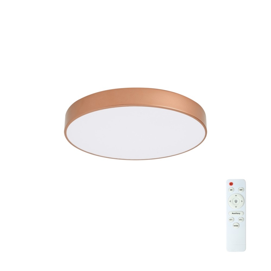 BRILAGI - Dimeriuojamas LED lubinis šviestuvas POOL, 60 W, 230 V, 3000–6000 K, skersmuo 50 cm, bronzinis + su nuotoliniu valdymu