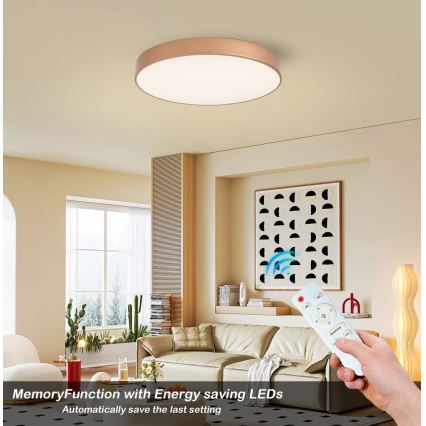 BRILAGI - Dimeriuojamas LED lubinis šviestuvas POOL LED/60W/230V 3000-6000K skersm. 60 cm bronzinis + nuotolinis valdymas