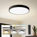 Brilagi - Dimeriuojamas LED lubinis šviestuvas POOL SMART LED/48W/230V 40 cm 3000-6000K Wi-Fi Tuya + nuotolinis valdymas juodas