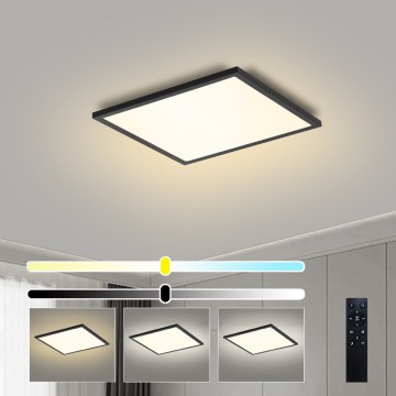 Brilagi - Dimeriuojamas LED lubinis šviestuvas SLIMFRAME LED/25W/230V 30x30 cm 3000-6000K juoda + nuotolinis valdymas