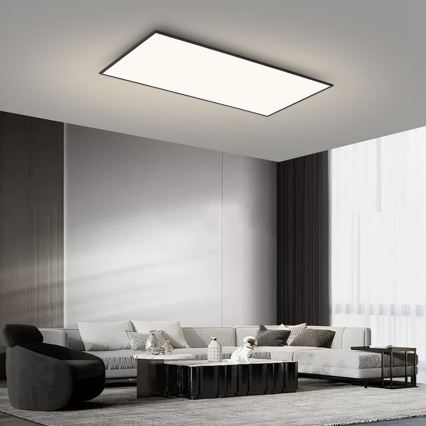 BRILAGI - LED dimeriuojamas lubinis šviestuvas SLIMFRAME LED/80W/230V 120x60 cm 3000-6000K juodas + su nuotoliniu pulteliu
