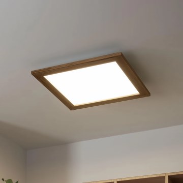 Brilagi - dimeriuojamas LED lubinis šviestuvas SLIMFRAME WOOD LED/36W/230V 49,5x49,5 cm 3000-6000K ruda + su nuotoliniu pulteliu