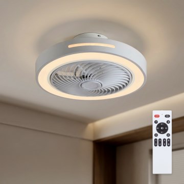 Brilagi - dimeriuojamas LED lubinis šviestuvas su ventiliatoriumi LED/38W/230V 3000-6500K 3000-6500K, skersmuo 46 cm, baltas + nuotolinis valdymas