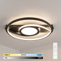 BRILAGI - Dimeriuojamas LED lubinis šviestuvas TWIRL LED/38W/230V 3000-6000K juodas + nuotolinis pultelis