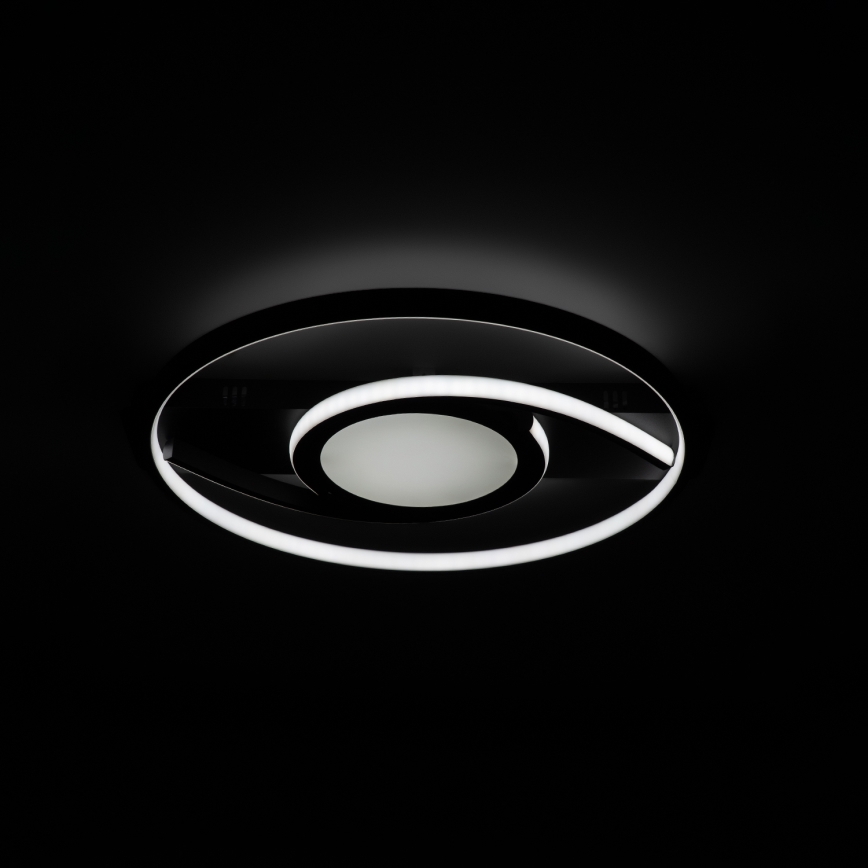 Brilagi - Dimeriuojamas LED lubinis šviestuvas TWIRL LED/38W/230V 3000-6000K juodas + nuotolinis pultelis