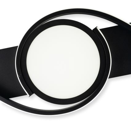 Brilagi - Dimeriuojamas LED lubinis šviestuvas TWIRL LED/38W/230V 3000-6000K juodas + nuotolinis pultelis