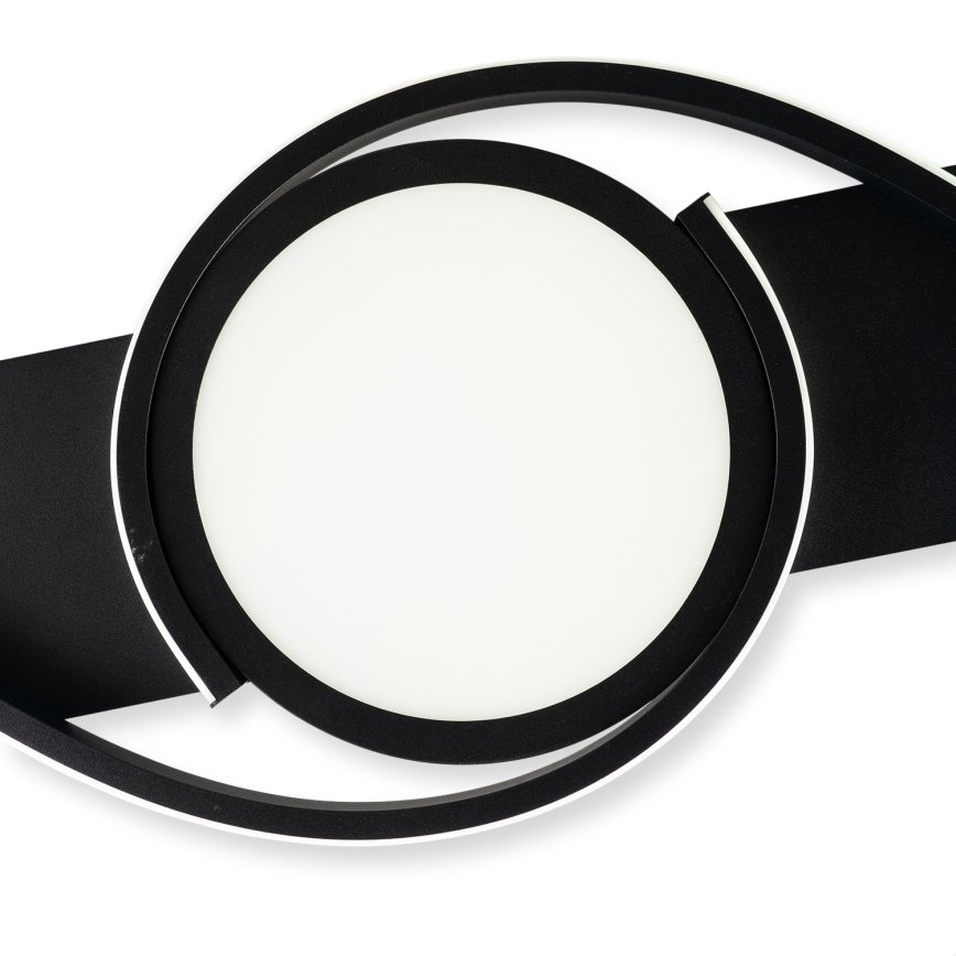 Brilagi - Dimeriuojamas LED lubinis šviestuvas TWIRL LED/38W/230V 3000-6000K juodas + nuotolinis pultelis