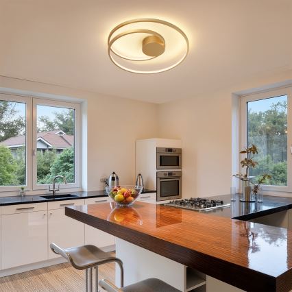 Brilagi - dimeriuojamas LED lubinis šviestuvas TWISTER LED/48W/230V 3000-6000K Ø 50 cm auksinis + nuotolinis valdymas