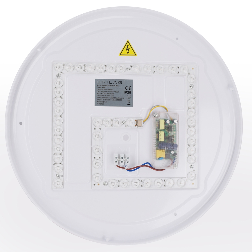 Brilagi - Dimeriuojamas LED lubinis šviestuvas WALDO LED/48W/230V 3000-6500K skersm. 40 cm balta/sidabrinė + su nuotoliniu pultu