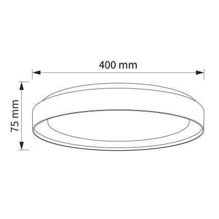 Brilagi - Dimeriuojamas LED lubinis šviestuvas WALDO LED/48W/230V 3000-6500K skersm. 40 cm balta/sidabrinė + su nuotoliniu pultu