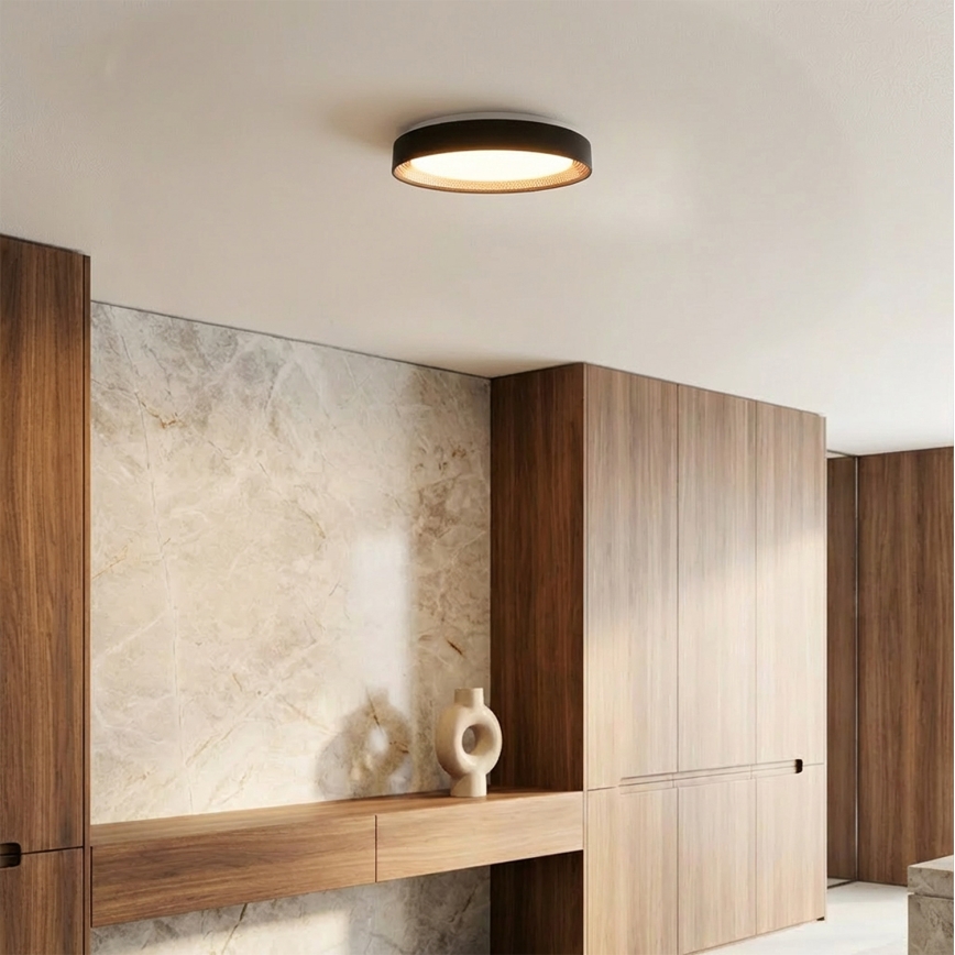 Brilagi - dimeriuojamas LED lubų šviestuvas WALDO LED/48W/230V 3000-6500K skersmuo 40 cm juoda/auksinė + nuotolinio valdymo pultas