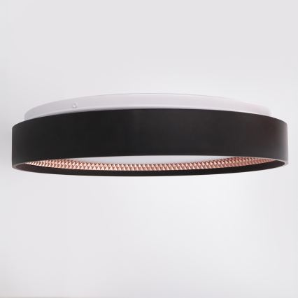 Brilagi - dimeriuojamas LED lubų šviestuvas WALDO LED/48W/230V 3000-6500K skersmuo 40 cm juoda/auksinė + nuotolinio valdymo pultas
