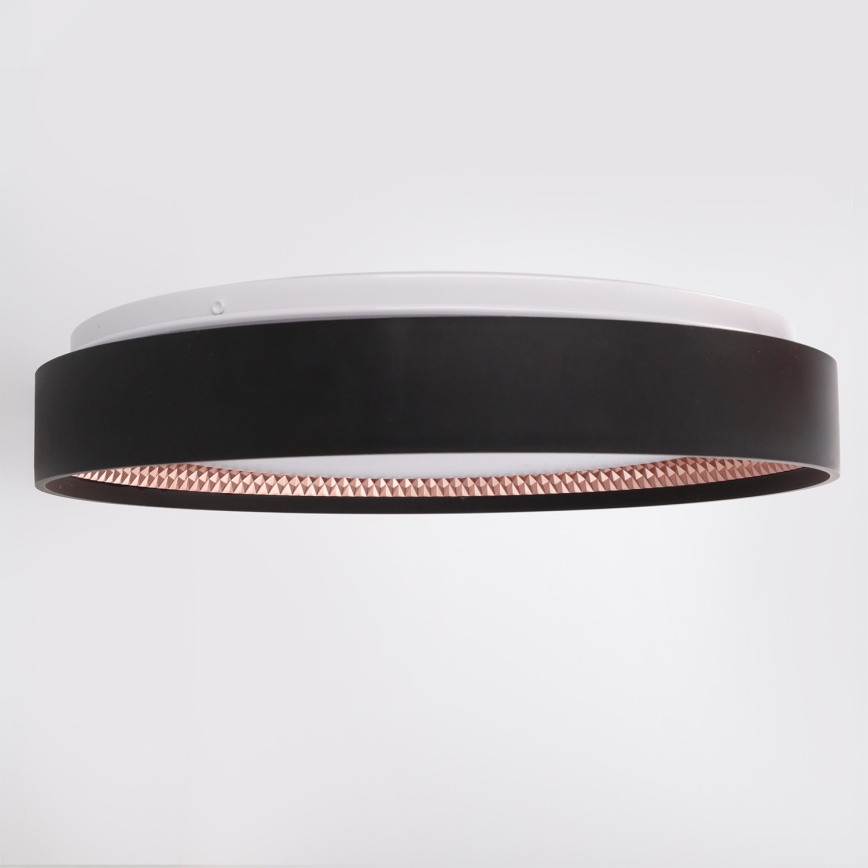Brilagi - dimeriuojamas LED lubų šviestuvas WALDO LED/48W/230V 3000-6500K skersmuo 40 cm juoda/auksinė + nuotolinio valdymo pultas