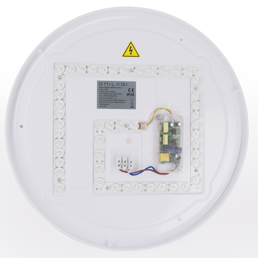Brilagi - dimeriuojamas LED lubų šviestuvas WALDO LED/48W/230V 3000-6500K skersmuo 40 cm juoda/auksinė + nuotolinio valdymo pultas