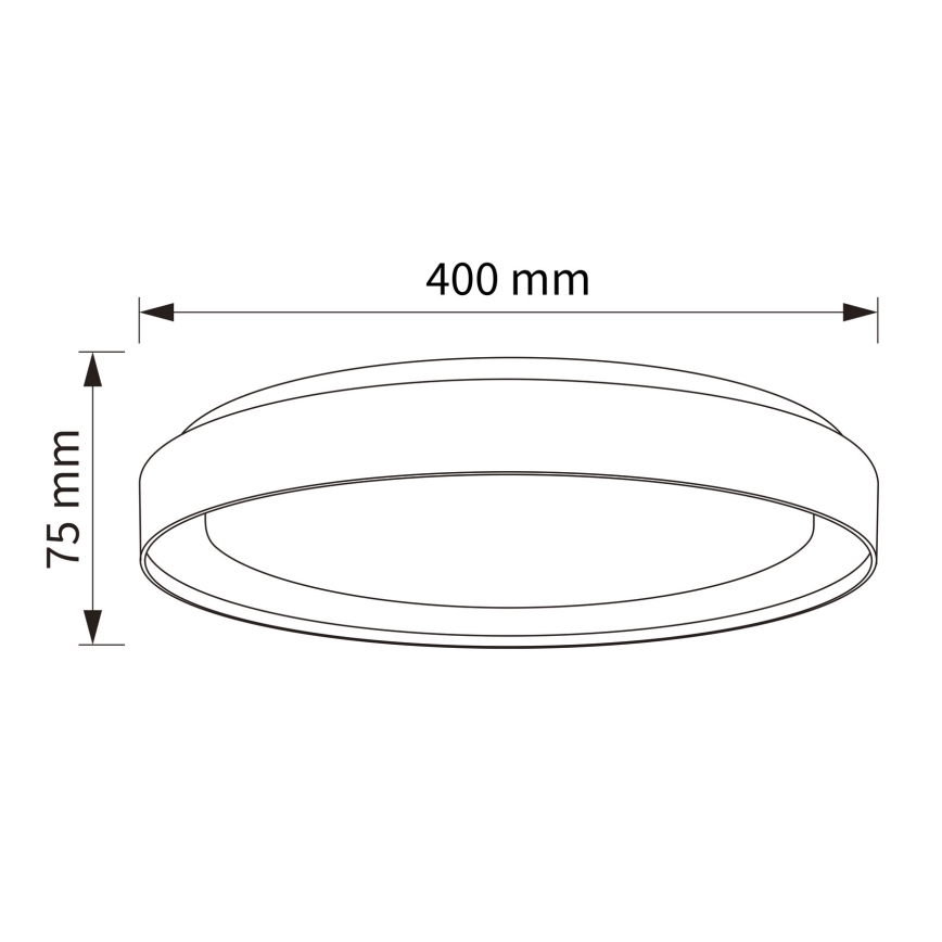 Brilagi - dimeriuojamas LED lubų šviestuvas WALDO LED/48W/230V 3000-6500K skersmuo 40 cm juoda/auksinė + nuotolinio valdymo pultas