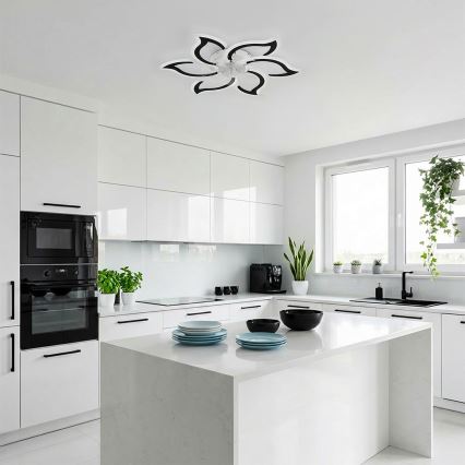 Brilagi - reguliuojamas LED lubų ventiliatorius LED/34 W/230 V 3000–6500 K, skersmuo 83 cm, juodas + su nuotoliniu pulteliu