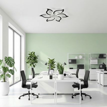 Brilagi - reguliuojamas LED lubų ventiliatorius LED/34 W/230 V 3000–6500 K, skersmuo 83 cm, juodas + su nuotoliniu pulteliu