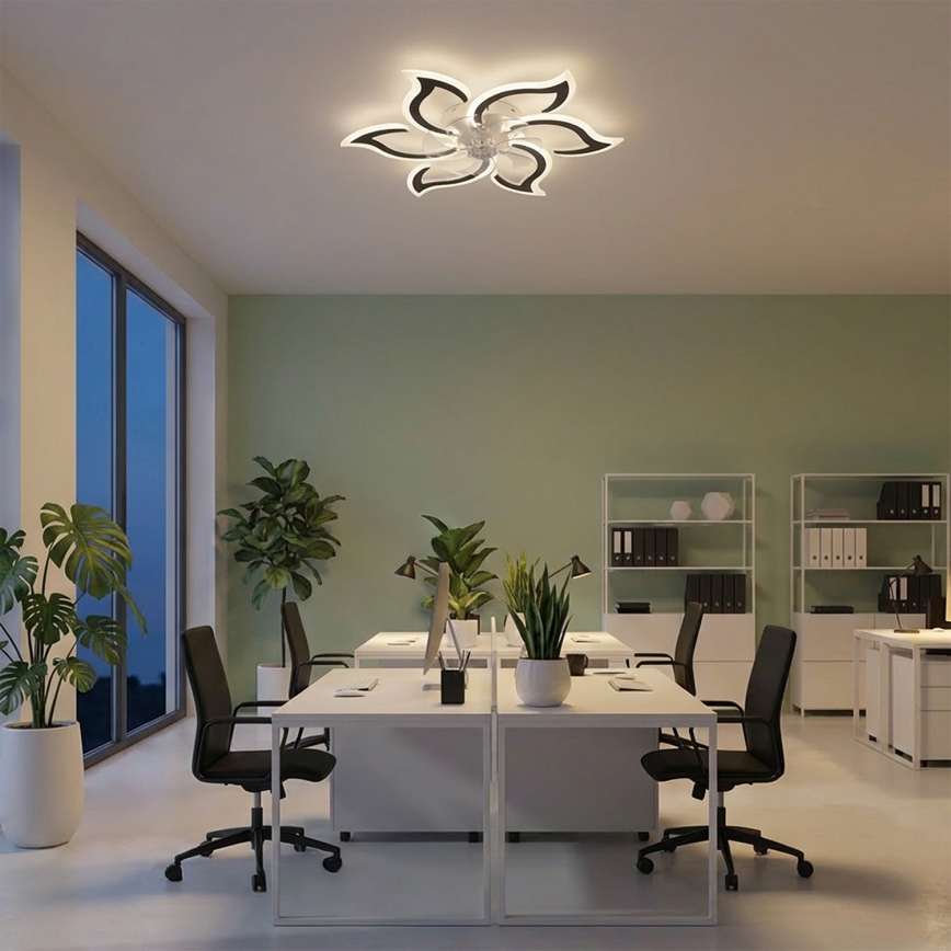 Brilagi - reguliuojamas LED lubų ventiliatorius LED/34 W/230 V 3000–6500 K, skersmuo 83 cm, juodas + su nuotoliniu pulteliu