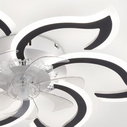 Brilagi - reguliuojamas LED lubų ventiliatorius LED/34 W/230 V 3000–6500 K, skersmuo 83 cm, juodas + su nuotoliniu pulteliu