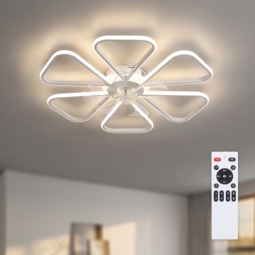 Brilagi - dimeriuojamas LED lubinis ventiliatorius LED/38W/230V 3000–6500K Ø 76 cm baltas + su nuotoliniu pulteliu