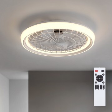 Brilagi - dimeriuojamas LED lubinis ventiliatorius LED/40W/230V 3000-6500K, skersmuo 48 cm, baltas + su nuotoliniu pultu
