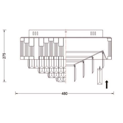 Brilagi - dimeruojamas LED lubų šviestuvas CROWN LED/41W/230V 3000-6000K, skersmuo 48 cm, auksinis + nuotolinis valdymas