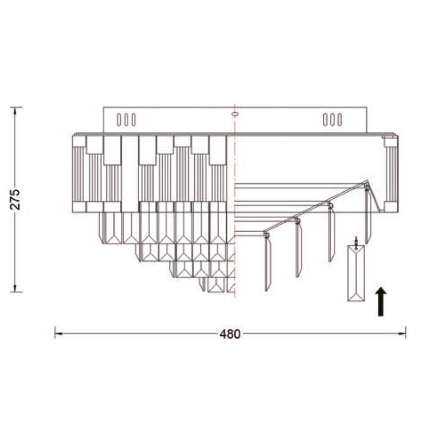 Brilagi - dimeruojamas LED lubų šviestuvas CROWN LED/41W/230V 3000-6000K, skersmuo 48 cm, auksinis + nuotolinis valdymas