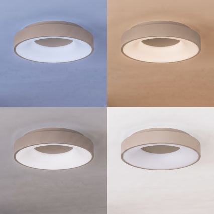 BRILAGI - LED dimeriuojamas lubinis šviestuvas FALCON II LED/67W/230V 3000-6500K skersmuo 40 cm smėlio spalvos + su nuotoliniu pulteliu