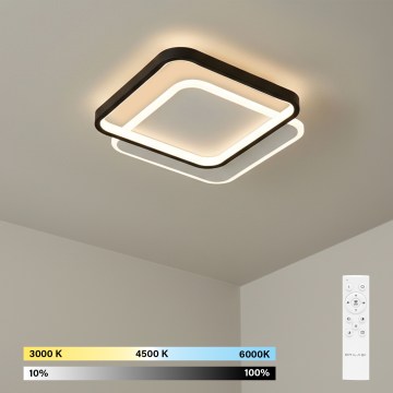 Brilagi - Dimeriuojamas LED lubų šviestuvas FLARE LED/43W/230V 3000-6000K 39,5x45 cm balta/juoda + su nuotoliniu pultu