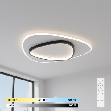 Brilagi - Dimeriuojamas LED lubų šviestuvas FLARE LED/70W/230V 3000-6000K 55x55 cm baltas/juodas + nuotolinis valdymas